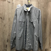 MENS Western Shirt, snaps *vgc, puckers