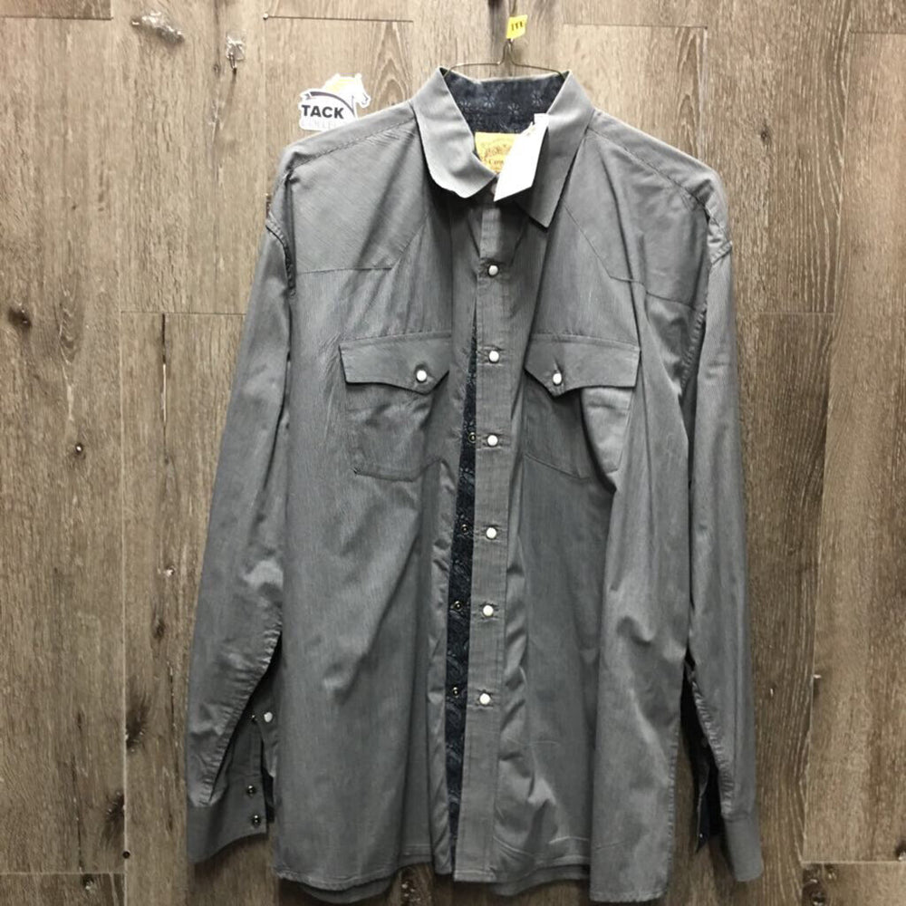 MENS Western Shirt, snaps *vgc, puckers