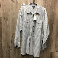 MENS Western Shirt, snaps *vgc, seam puckers, rubs
