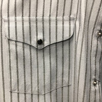 MENS Western Shirt, snaps *vgc, seam puckers, rubs
