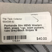 MENS Western Shirt, snaps *vgc, seam puckers, rubs
