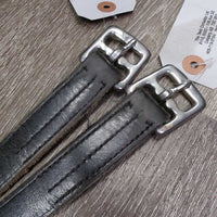 Pr Thick Soft Stirrup Leathers *gc, uneven, xholes, dents, scraped edges, rubs
