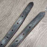 Pr Thick Soft Stirrup Leathers *gc, uneven, xholes, dents, scraped edges, rubs
