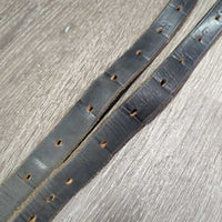 Pr Thick Soft Stirrup Leathers *gc, uneven, xholes, dents, scraped edges, rubs
