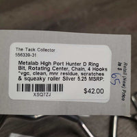 High Port Hunter D Ring Bit, Rotating Center, Chain, 4 Hooks *vgc, clean, mnr residue, scratches & squeaky roller