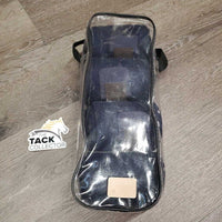 4 Stretchy Soft Wool Leg Wraps, bag *vgc, clean, hair, rubs, mnr curled/rough edges