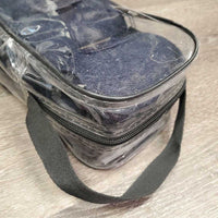 4 Stretchy Soft Wool Leg Wraps, bag *vgc, clean, hair, rubs, mnr curled/rough edges