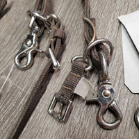 Nylon Anti Grazing Reins, Crown Piece *gc, dirt, hair, faded & rubs
