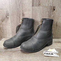 JUNIORS Paddock Boots, zips *xc/vgc, mnr scuffs, rubs, scratches & stain?
