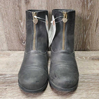JUNIORS Paddock Boots, zips *xc/vgc, mnr scuffs, rubs, scratches & stain?