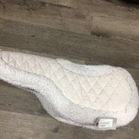 Quilt Fleece Wither Relief Half Pad, rolled edges *gc, v. clumpy, hair, pills, puckers, dingy, stains
