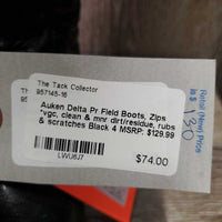 Pr Field Boots, Zips *vgc, clean & mnr dirt/residue, rubs & scratches
