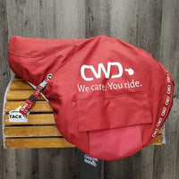17" *W 5.5" CWD 2Gs Close Contact Saddle, 2 Billet Guards, Red Cotton CWD Cover, Foam Panels, Med Front & Back Blocks, Flaps: 14"L x 14.4"w Serial #: SE 29 S1 CC TR PA 715 205 305 RT R6 16 46364
