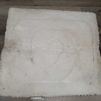 Fleece Canvas Western Saddle Pad *gc, rubs, stains, residue, mnr hair, dirt, pilling, clumpy