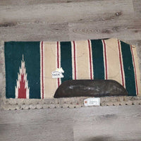 Cutback Scalloped Felt Western Saddle Pad *gc/fair, hairy, dirt, pilling, tear, rubs, stains, threads, undone stitching
