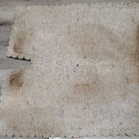 Cutback Scalloped Felt Western Saddle Pad *gc/fair, hairy, dirt, pilling, tear, rubs, stains, threads, undone stitching
