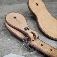 Tooled Leather Western Spur Straps *xc/like new, clean, mnr stains, dry, stiff