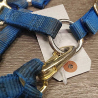 Thick Nylon Halter, adj, snap *gc, v.dirty & stained, faded, rubs, frays