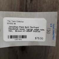 Soft Tie-Front Headstall, laces *vgc/gc, edge rubs, film
