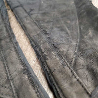 Synthetic Half Chaps *fair/poor, v.cracked & peeling, stains, threads, older
