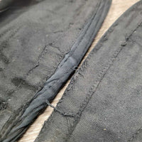 Synthetic Half Chaps *fair/poor, v.cracked & peeling, stains, threads, older
