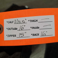 Synthetic Half Chaps *fair/poor, v.cracked & peeling, stains, threads, older
