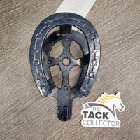 Hvy Metal Cast Horseshoe Wall Mount Bridle Tack Rack - Hook *gc, dirt, scuffs
