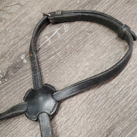 Flat Figure 8 Bridle Noseband *gc, scrapes, tight keepers, bent, twist, dent, xholes *MISSING attachment
