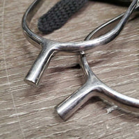 Pr Hvy Pow Spurs, Wide Braided Nylon Spur Straps *vgc, clean, scuffs, stains
