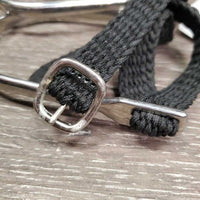 Pr Hvy Pow Spurs, Wide Braided Nylon Spur Straps *vgc, clean, scuffs, stains
