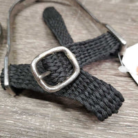 Pr Hvy Pow Spurs, Wide Braided Nylon Spur Straps *vgc, clean, scuffs, stains
