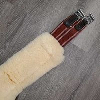 Lg Belly Girth, 2x Els, Caribiner, D Ring, velcro Sheepskin Liner *like new, stiff
