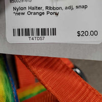Nylon Halter, Ribbon, adj, snap *new
