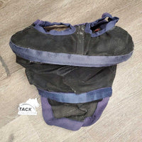 Hard Mesh Fly Mask, Wide Brim, velcro nose *gc, rubs, pills, snags, faded, hairy velcro, discolored spots
