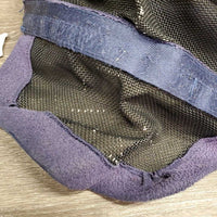 Hard Mesh Fly Mask, Wide Brim, velcro nose *gc, rubs, pills, snags, faded, hairy velcro, discolored spots
