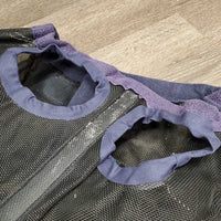 Hard Mesh Fly Mask, Wide Brim, velcro nose *gc, rubs, pills, snags, faded, hairy velcro, discolored spots

