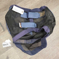 Hard Mesh Fly Mask, Wide Brim, velcro nose *gc, rubs, pills, snags, faded, hairy velcro, discolored spots
