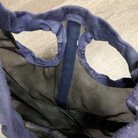 Hard Mesh Fly Mask, Wide Brim, velcro nose *gc, rubs, pills, snags, faded, hairy velcro, discolored spots
