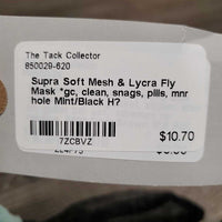 Soft Mesh & Lycra Fly Mask *gc, clean, snags, pills, mnr hole
