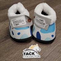 Pr Wrap Around Bell Boots, velcro, fleece Top *xc, clean, edge rubs & frays, mnr stains & hair
