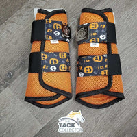 Pr Mesh Closed Boots, velcro "Halloween" *new
