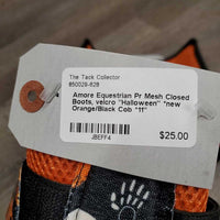 Pr Mesh Closed Boots, velcro "Halloween" *new
