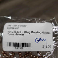 10 Beaded - Bling Braiding Elastics *new
