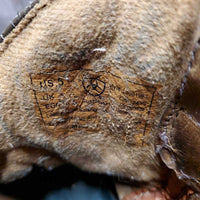 Short Western Boots *fair, clean, stained, dry, dented toes, v.peeled edges, folded insoles, crumpled, scrapes
