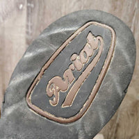 Short Western Boots *fair, clean, stained, dry, dented toes, v.peeled edges, folded insoles, crumpled, scrapes
