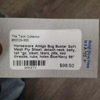 Soft Mesh Fly Sheet, detach neck, belly, tail *gc, clean, tears, pills, mnr threads, rubs, holes
