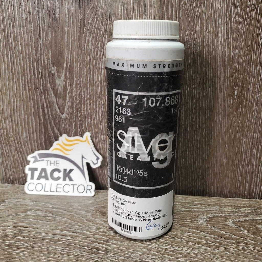 Silver Ag Clean Talc Powder *gc, almost empty, v.creased lable