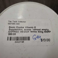 Vitamin E Supplement, scoop *almost empty, EXPIRED 09/2025
