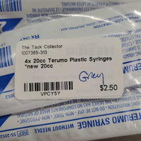 4x 20cc Terumo Plastic Syringes *new
