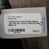 Pr Soft Rubber Boots *gc, mnr dirt, scuffs, stains & older
